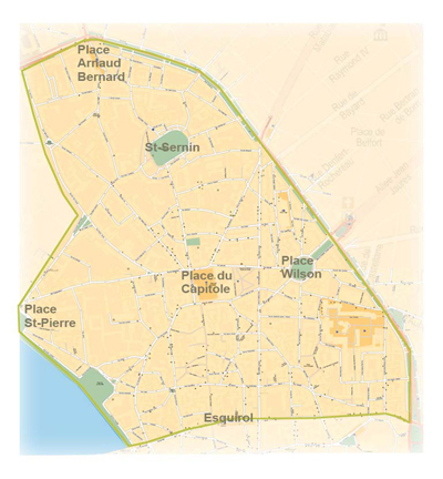 plan du secteur bénéficiant du service de collecte